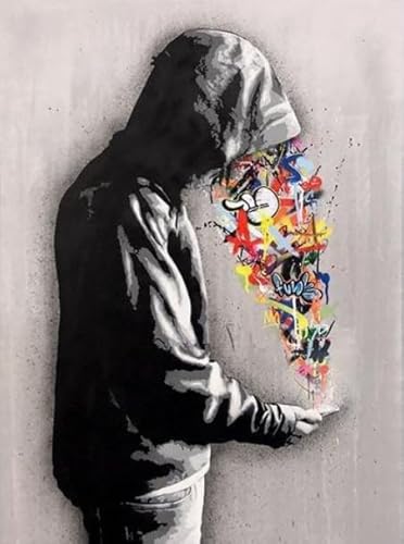 CYQFEZ 1000 Stück Puzzle ，Banksyss Street Art Graffiti,Buntes Unregelmäßiges Puzzle,Für Personalisiertes Spielzeug Für Erwachsene,Familie Spaß Herausforderung Spielzeug Ky56Zp von CYQFEZ
