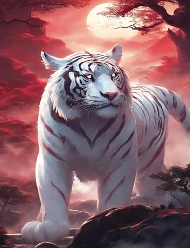 CYQFEZ 1000 Stück Puzzle ，Difficult Irregular Puzzle,White Tigerss Picture ，Bunt,Personalisiertes Kinder Spielzeug Für Erwachsene Gifts,Yz511Wz von CYQFEZ