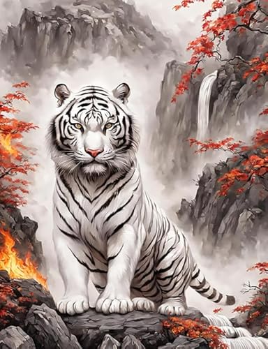 CYQFEZ 1000 Stück Puzzle ，Difficult Irregular Puzzle,White Tigerss Picture ，Bunt,Personalisiertes Kinder Spielzeug Für Erwachsene Gifts,Yz513Wz von CYQFEZ