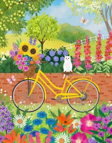 CYQFEZ 1000 Stück Puzzle ，Farm Landscape Flowers Poster Art ，Für Adult Stress Relief Educational Toys,Wand Kunst Dekoration Ky339Zp von CYQFEZ