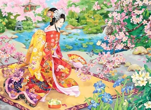 CYQFEZ 1000 Stück Puzzle ，Japanese Women Geishas Retro Painting,Für Personalisiertes Spielzeug Für Erwachsene,Wand Kunst Dekoration Ky45Zp von CYQFEZ