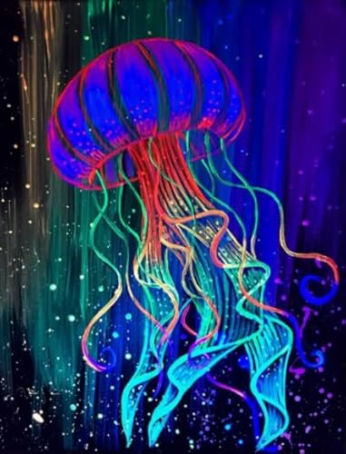 CYQFEZ 1000 Stück Puzzle - Sea Animals Jellyfishs Art Poster - Für Puzzle-Spielzeug Zum Stressabbau Für Erwachsene Und Familien - Wand Kunst Dekoration Ky196Zp von CYQFEZ