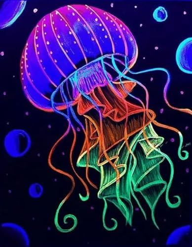 CYQFEZ 1000 Stück Puzzle - Sea Animals Jellyfishs Art Poster - Für Puzzle-Spielzeug Zum Stressabbau Für Erwachsene Und Familien - Wand Kunst Dekoration Ky198Zp von CYQFEZ