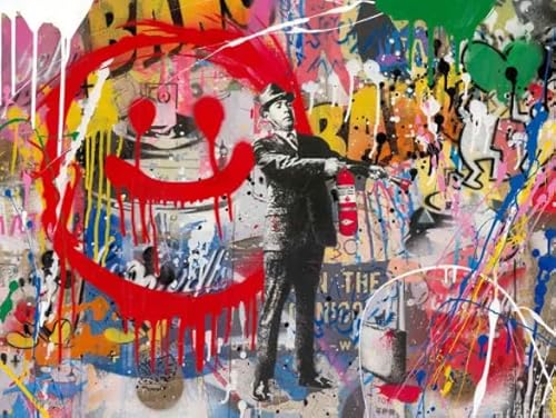 CYQFEZ 1000 Stück Puzzle - Street Art Graffiti Painting - Für Personalisiertes Spielzeug Für Erwachsene Posters - Buntes Unregelmäßiges Puzzle Ky243Zp von CYQFEZ