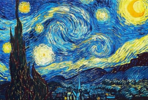 CYQFEZ 1000 Stück Puzzle - Van Goghs Paintings Oil Painting - Für Puzzle-Spiel Zum Stressabbau Für Erwachsene, Kunstbild - Heim Dekoration - Ältere Menschen Gedächtnis Erkenntnis Spiele Ky68Zp von CYQFEZ