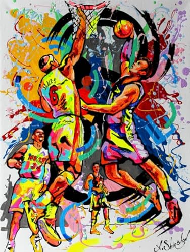 CYQFEZ 1000 Stück Puzzles - Basketball Sports Poster - Für Erwachsene Herausforderung Spiel - Wand Kunst Dekoration - Buntes Unregelmäßiges Puzzle Ky131Zp von CYQFEZ