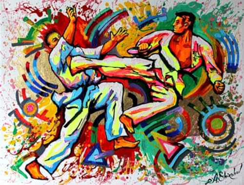 CYQFEZ 1000 Stück Puzzles - Judos Sports Poster - Für Erwachsene Herausforderung Spiel - Wand Kunst Dekoration - Buntes Unregelmäßiges Puzzle Ky132Zp von CYQFEZ