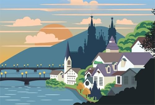 CYQFEZ 1000 Teile Puzzle - City Vintage Travel Picture Plakat Paintings - Familienspaß Schwierige Herausforderung Spielzeug - Fun Personalisiertes Puzzle-Spielzeug Für Erwachsene - Pz219Vw von CYQFEZ