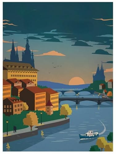 CYQFEZ 1000 Teile Puzzle - City Vintage Travel Picture Plakat Paintings - Familienspaß Schwierige Herausforderung Spielzeug - Fun Personalisiertes Puzzle-Spielzeug Für Erwachsene - Pz221Vw von CYQFEZ