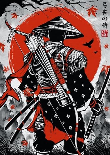 CYQFEZ 1000 Teile Puzzle - Japanese Warriorss Kunst Plakat - Personalisiertes Puzzle-Spielzeug Für Erwachsene - Wand Kunst Dekoration - Familienspaß Schwierige Herausforderung Spielzeug - Pz304Vw von CYQFEZ