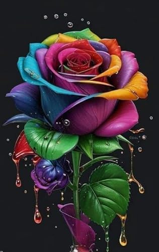 CYQFEZ Bunte Rosess Flower, Puzzle 1000 Teile, Gedächtnis-Kognitions Spiel Für Ältere Menschens, Familien Spiele Zur Stressreduzierung, Heim-Dekoration - Pz101Vw von CYQFEZ