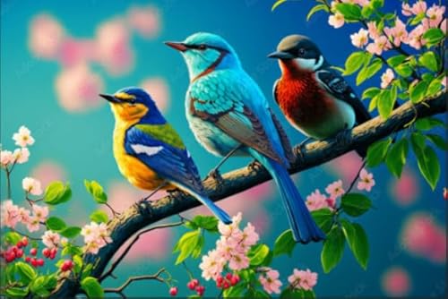 CYQFEZ Buntes Unregelmäßiges Puzzle ,Birds Flowers Art Poster - Für Erwachsene Herausforderung Spiel - Heim Dekoration - 1000 Stück Puzzles Ky264Zp CYQFEZ Buntes Unregelmäßiges Puzzle ,Birds Flowers Art Poster - Für Erwachsene Herausforderung Spiel - Heim Dekoration - 1000 Stück Puzzles Ky264Zp von CYQFEZ