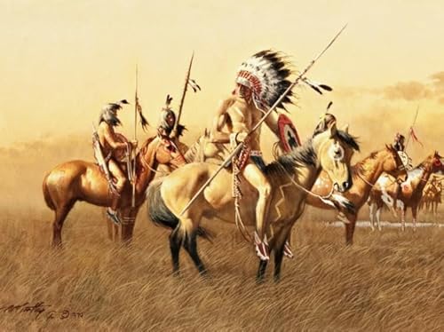 CYQFEZ Buntes Unregelmäßiges Puzzle Pieces ，Für Poster Mit Spielzeugen Für Erwachsene Und Familien ，Nativess India Painting ，Puzzle 1000 Stück Ky211Zp von CYQFEZ