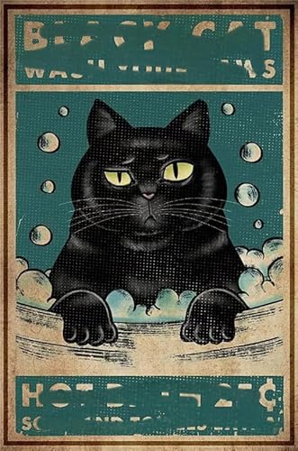 CYQFEZ Cats Bath Abstract Poster ，1000 Stück Puzzle,Für Raum Dekoration ，Puzzle Spielzeug Zum Stressabbau Für Erwachsene Und Familien Ky320Zp von CYQFEZ