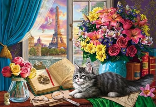 CYQFEZ Cats Colourful Flower Art Vintage Poster - Für Personalisiertes Puzzle-Spielzeug Für Erwachsene - Ältere Menschen Gedächtnis Erkenntnis Spiele - Puzzle 1000 Stück Ky295Zp CYQFEZ Cats Colourful Flower Art Vintage Poster - Für Personalisiertes Puzzle-Spielzeug Für Erwachsene - Ältere Menschen Gedächtnis Erkenntnis Spiele - Puzzle 1000 Stück Ky295Zp von CYQFEZ