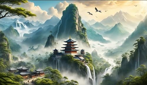 CYQFEZ Chinese Landscape Paintings - 1000 Stück Puzzles - Wand Kunst Dekoration - Ältere Menschen Gedächtnis Erkenntnis Spiele Ky364Zp CYQFEZ Chinese Landscape Paintings - 1000 Stück Puzzles - Wand Kunst Dekoration - Ältere Menschen Gedächtnis Erkenntnis Spiele Ky364Zp von CYQFEZ