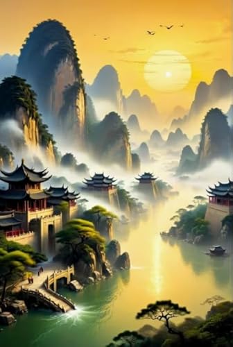 CYQFEZ Chinese Landscape Paintings - 1000 Stück Puzzles - Wand Kunst Dekoration - Ältere Menschen Gedächtnis Erkenntnis Spiele Ky367Zp CYQFEZ Chinese Landscape Paintings - 1000 Stück Puzzles - Wand Kunst Dekoration - Ältere Menschen Gedächtnis Erkenntnis Spiele Ky367Zp von CYQFEZ