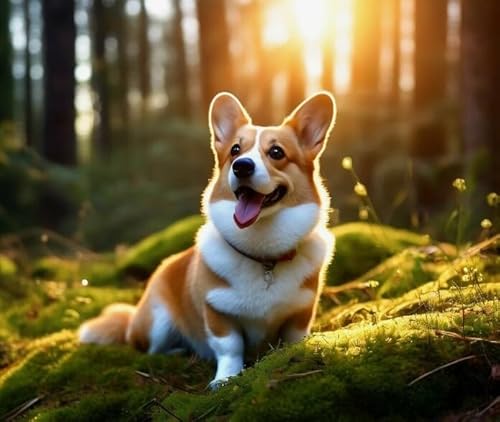 CYQFEZ Corgis Kunst Bilder, Puzzle 1000 Teile, Kinderspielzeug Lernspiele Plakate, Familien Spiele Zur Stressreduzierung, Wand Kunst Dekoration - Pz01Vw von CYQFEZ