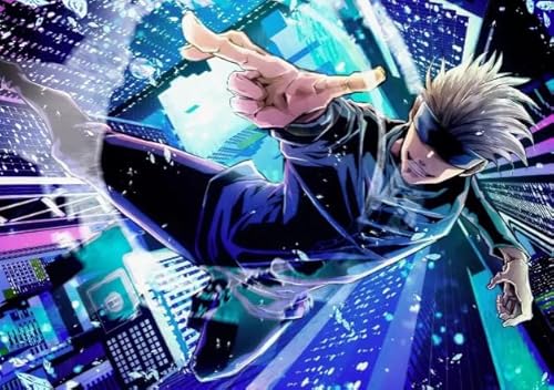 CYQFEZ Japanese Animes Jujutsus Gojos Satoru Plakat, Puzzle 1000 Teile, Lernspielzeug Für Kinder, Unregelmäßige Puzzle-Teile, Wand Kunst Dekoration - Pz47Vw von CYQFEZ