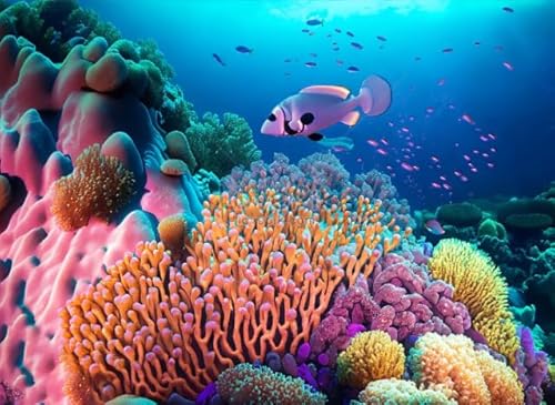 CYQFEZ Oceanss Corals Bunte Bilder, Puzzle 1000 Teile, Lernspielzeug Für Kinder, Gedächtnis-Kognitions Spiel Für Ältere Menschen, Heim-Dekoration - Pz349Vw von CYQFEZ