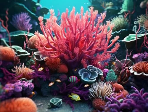 CYQFEZ Oceanss Corals Bunte Bilder, Puzzle 1000 Teile, Lernspielzeug Für Kinder, Gedächtnis-Kognitions Spiel Für Ältere Menschen, Heim-Dekoration - Pz350Vw von CYQFEZ