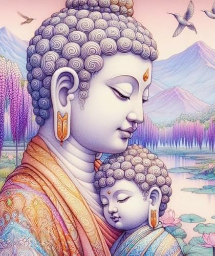 CYQFEZ Puzzle 1000 Stück，Bunt Puzzle,Buddhas Statues Painting ，Elderly Gedächtnis- Und Wahrnehmungs Spiele, Spiele Zur Stressreduzierung Für Die Ganze Familie,Yz525Wz von CYQFEZ
