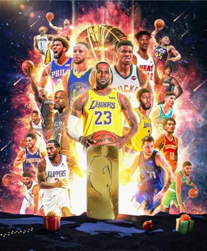 CYQFEZ Puzzle 1000 Stück ，Basketball Player Posters ，Difficult Puzzle Print Sports Pictures ，Adult Personalisiertes Challenge-Spielzeug,Yz300Wz von CYQFEZ