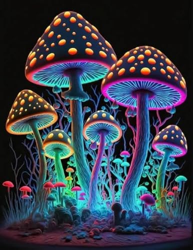 CYQFEZ Puzzle 1000 Stück - Colorful Psychedelics Mushrooms Abstract Kunst Bilder - Für Personalisiertes Spielzeug Für Erwachsene ，Home Decor Ky334Zp von CYQFEZ