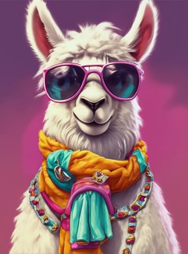 CYQFEZ Puzzle 1000 Teile, Alpacas Animal Plakat-Bilder, Erwachsene Stressabbau Spiel Kunst Bild, Buntes, Lernspielzeug Für Kinder - Pz37Vw von CYQFEZ