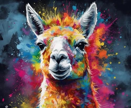 CYQFEZ Puzzle 1000 Teile, Alpacas Animal Plakat-Bilder, Erwachsene Stressabbau Spiel Kunst Bild, Buntes, Lernspielzeug Für Kinder - Pz39Vw von CYQFEZ