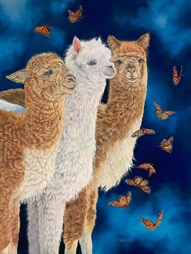 CYQFEZ Puzzle 1000 Teile, Alpacas Animal Plakat-Bilder, Erwachsene Stressabbau Spiel Kunst Bild, Buntes, Lernspielzeug Für Kinder - Pz40Vw von CYQFEZ