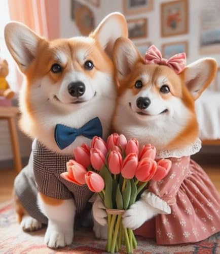 CYQFEZ Puzzle 1000 Teile, Corgis Dog Kunst Bilder, Lernspielzeug Für Kinder, Gedächtnis-Kognitions Spiel Für Ältere Menschens, Wand Kunst Dekoration - Pz396Vw von CYQFEZ