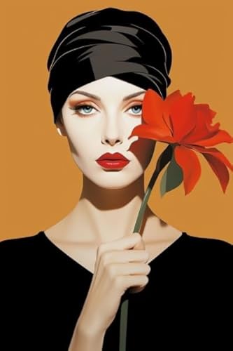 CYQFEZ Puzzle 1000 Teile - Abstract Kunst Womans Flower Plakat - Familien Spiele Zur Stressreduzierung - Gedächtnis-Kognitions Spiel Für Ältere Menschens - Unregelmäßige Puzzle-Teile - Pz406Vw von CYQFEZ