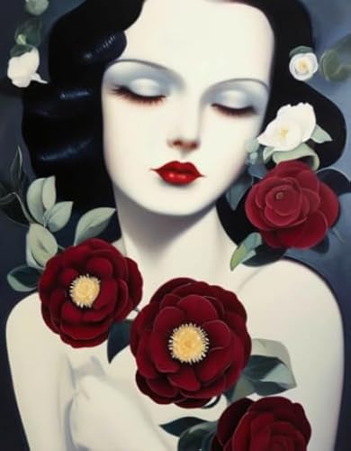 CYQFEZ Puzzle 1000 Teile - Abstract Kunst Womans Flower Plakat - Familien Spiele Zur Stressreduzierung - Gedächtnis-Kognitions Spiel Für Ältere Menschens - Unregelmäßige Puzzle-Teile - Pz407Vw von CYQFEZ