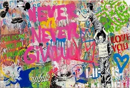 CYQFEZ Puzzle 1000 Teile - Banksyss Street Kunst Graffiti Plakat - Adult Puzzle Stress Relief Spiele Kunst Bild - Buntes - Familie Spaß Herausforderung Spielzeug - Wand Kunst Dekoration - Pz25Vw CYQFEZ Puzzle 1000 Teile - Banksyss Street Kunst Graffiti Plakat - Adult Puzzle Stress Relief Spiele Kunst Bild - Buntes - Familie Spaß Herausforderung Spielzeug - Wand Kunst Dekoration - Pz25Vw von CYQFEZ