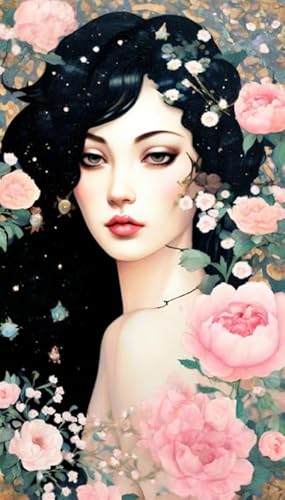 CYQFEZ Puzzle 1000 Teile - Flower Woman Kunst Paintings Plakat - Personalisiertes Puzzle-Spielzeug Für Erwachsene - Familienspaß Schwierige Herausforderung Spielzeug - Pz211Vw von CYQFEZ