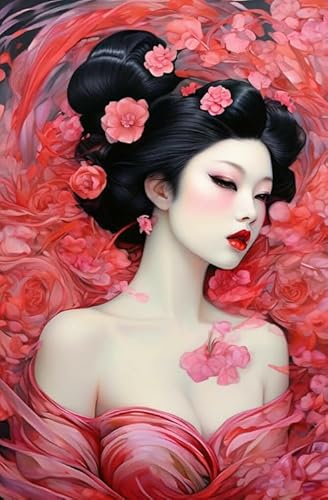 CYQFEZ Puzzle 1000 Teile - Flower Woman Kunst Paintings Plakat - Personalisiertes Puzzle-Spielzeug Für Erwachsene - Familienspaß Schwierige Herausforderung Spielzeug - Pz212Vw von CYQFEZ