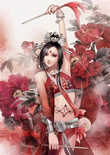 CYQFEZ Puzzle 1000 Teile - Japanese Tattooed Geishas Plakat - Gedächtnis-Kognitions-Spiele - Erwachsene Stressabbau Spiel Kunst Bild - Wand Kunst Dekoration - Pz183Vw von CYQFEZ