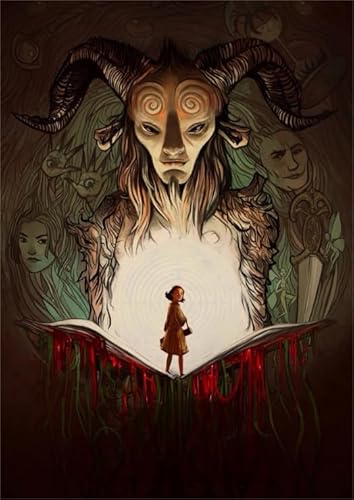 CYQFEZ Puzzles 1000 Teile,Classic Film Pan's Labyrinths Poster,Memory Games for Erwachsenes,Familie Stressabbau Toys,Challenge Puzzles Für Erwachsene Wz549Wk von CYQFEZ