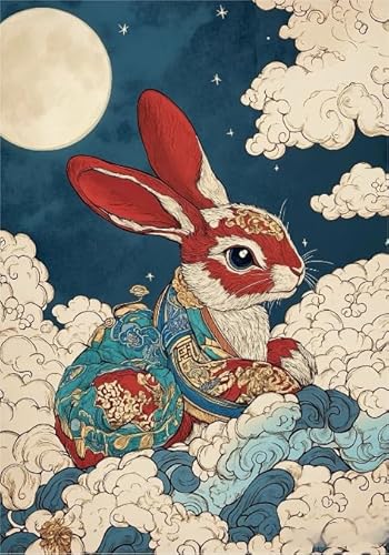CYQFEZ Rabbitss Kunst Animal Plakat-Bilder, 1000 Teile Puzzles, Abstraktes Gemälde, Lernspielzeug Für Kinder, Wand Kunst Dekoration, Erwachsene Challenge Game - Pz41Vw von CYQFEZ