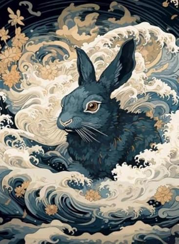 CYQFEZ Rabbitss Kunst Animal Plakat-Bilder, 1000 Teile Puzzles, Abstraktes Gemälde, Lernspielzeug Für Kinder, Wand Kunst Dekoration, Erwachsene Challenge Game - Pz45Vw von CYQFEZ