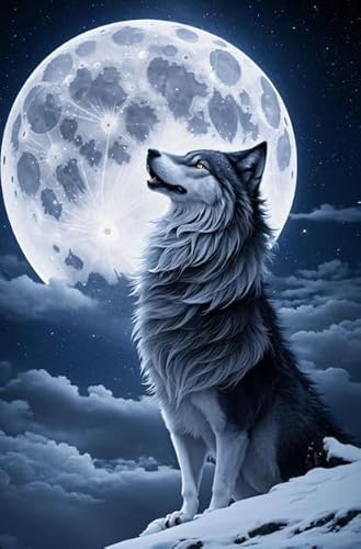 CYQFEZ Wolfs Animal Plakat-Bilder, Puzzle 1000 Teile, Bunte, Erwachsene Stressabbau Spiel Kunst Bild, Heim-Dekoration, Gedächtnis-Kognitions Spiel Für Ältere Menschens - Pz417Vw von CYQFEZ