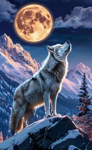 CYQFEZ Wolfs Animal Plakat-Bilder, Puzzle 1000 Teile, Bunte, Erwachsene Stressabbau Spiel Kunst Bild, Heim-Dekoration, Gedächtnis-Kognitions Spiel Für Ältere Menschens - Pz418Vw von CYQFEZ