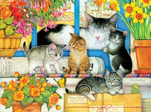 Colourful Puzzle 1000 Teile - Cats Animal Vintage Oil Painting Art Pictures - Ältere Menschen Gedächtnis Kognition Spiele - Erwachsene Personalisiert Herausforderung Spielzeug Gifts Sq230Zy CYQFEZ von CYQFEZ
