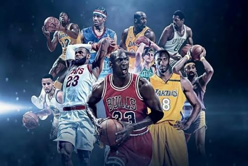 Jigsaw 1000 Teile - Basketball Players Art Pictures - Wand Kunst Dekoration - Familie Stress Reduktion Spiele Kq166Zp von CYQFEZ