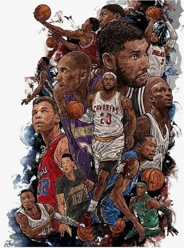 Jigsaw 1000 Teile - Basketball Players Art Pictures - Wand Kunst Dekoration - Familie Stress Reduktion Spiele Kq168Zp von CYQFEZ