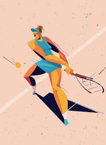 Puzzle 1000 Teile - Retro - Abstract Tennis Plakate - Wand Kunst Dekoration - Für Erwachsene Personalisiert Herausforderung Spielzeug Gifts Sq239Zy CYQFEZ von CYQFEZ