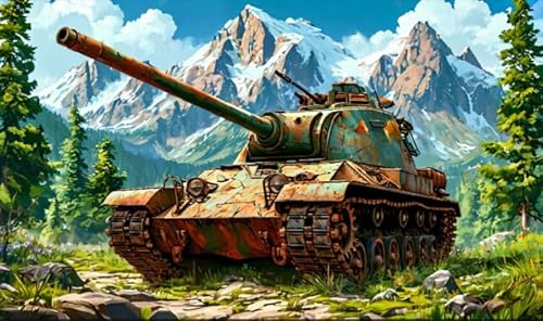 Puzzle 1000 Teile - Retro Game Tanks Art Painting -Buntes Unregelmäßiges Puzzle - Erwachsene Personalisiert Herausforderung Spielzeug Gifts Sq69Zy CYQFEZ von CYQFEZ