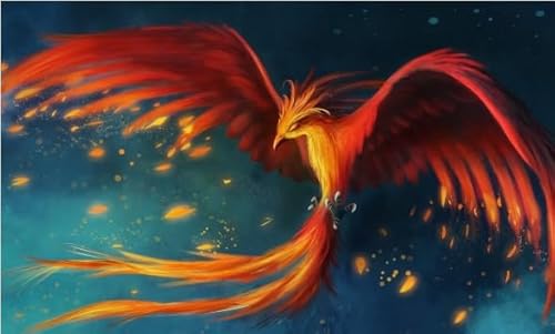 Rätsel 1000 Stück, Fire Phoenixs, Art Colour Jigsaw, Fun Spiel Spielzeug Posters Educational Spiel for Erwachsene FX494PV von CYQFEZ