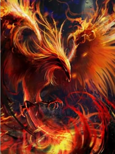Rätsel 1000 Stück, Fire Phoenixs, Art Colour Jigsaw, Fun Spiel Spielzeug Posters Educational Spiel for Erwachsene FX495PV von CYQFEZ